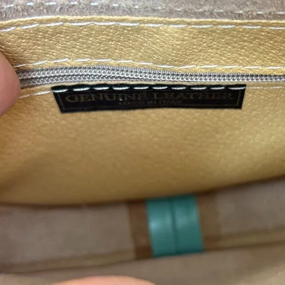 Vera Pelle Aqua Leather Crossbody Travel Bag - Picture 5 of 13